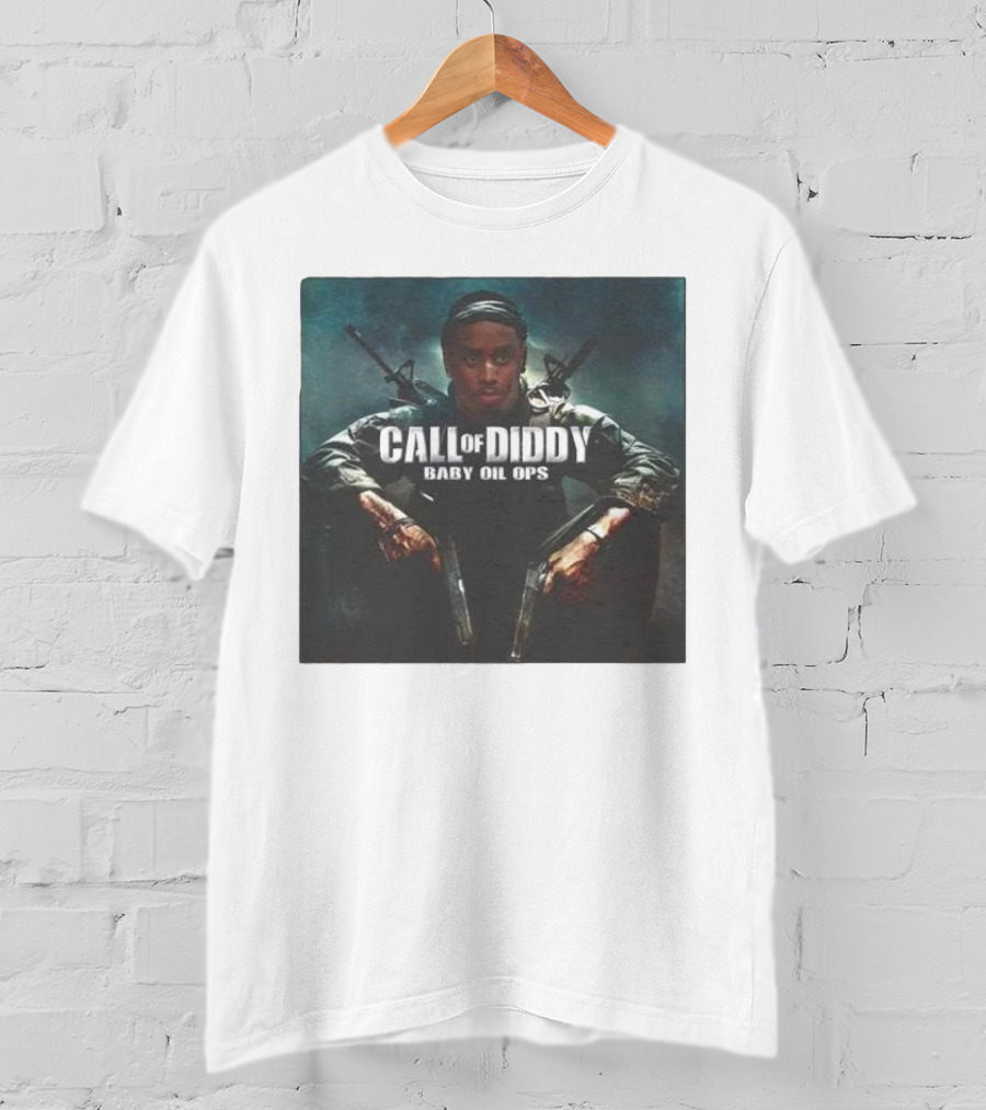 Call Of Diddy Baby Oil Ops Parody Game Soldier Image T-Shirt