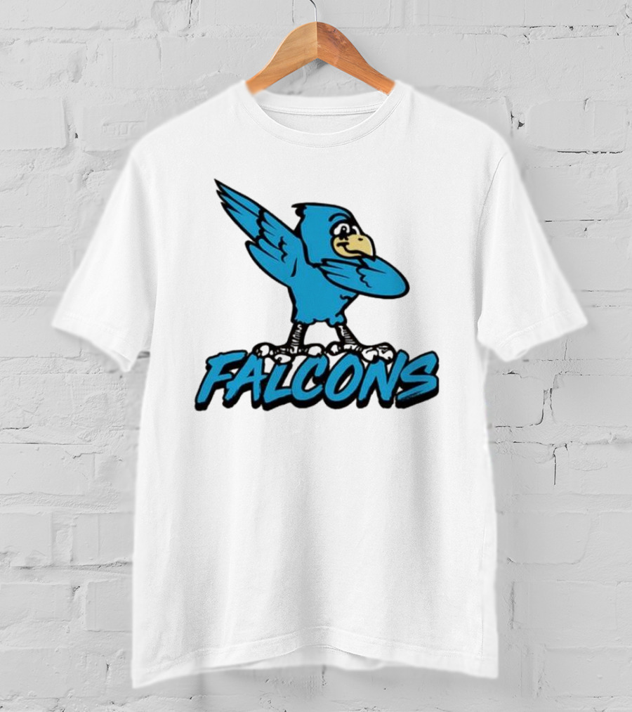 Ft Wright Falcons Mascot Dab Pose With Falcons Text T-Shirt
