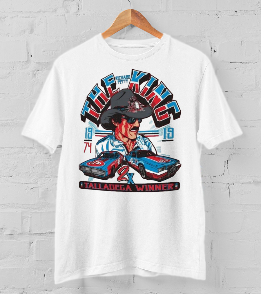 Richard Petty The King 2x Talladega Winner 1974 1979 T-Shirt