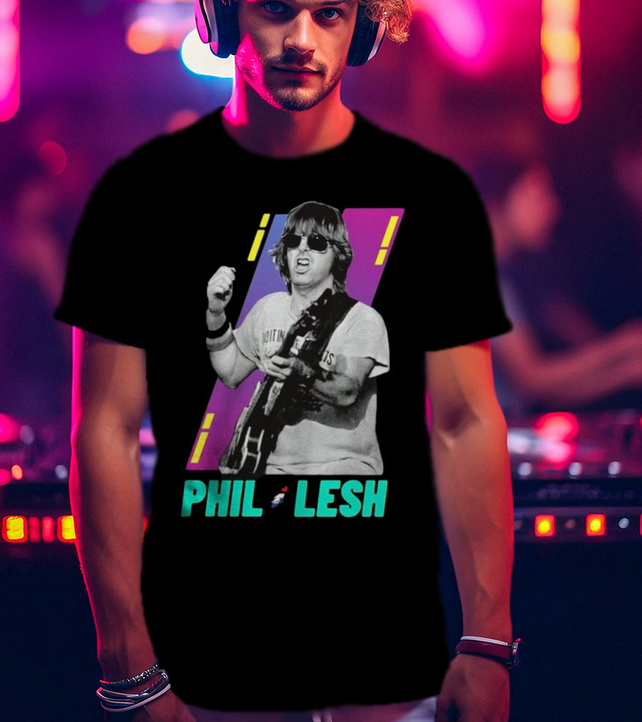 Phil Lesh Colorful Retro Style Grateful Dead Bassist Image T-Shirt