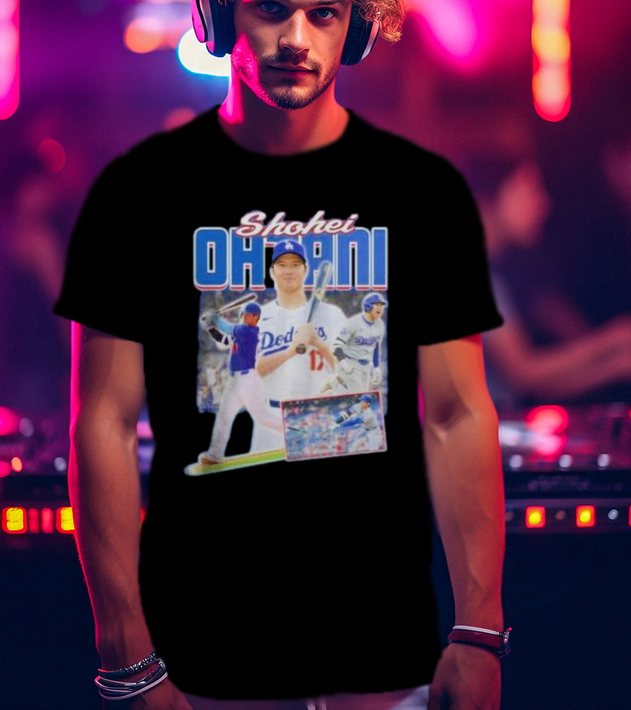 Shohei Ohtani Dodgers Baseball Collage T-Shirt