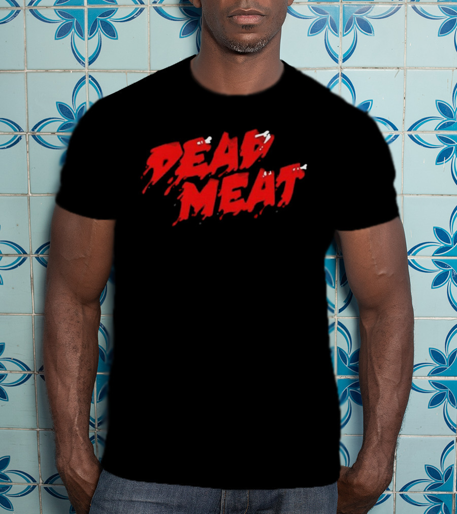 Dead Meat Red Dripping Text T-Shirt