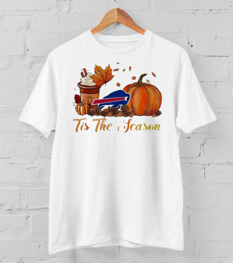 Buffalo Bills Tis The Season Pumpkin Latte Autumn Football T-Shirt