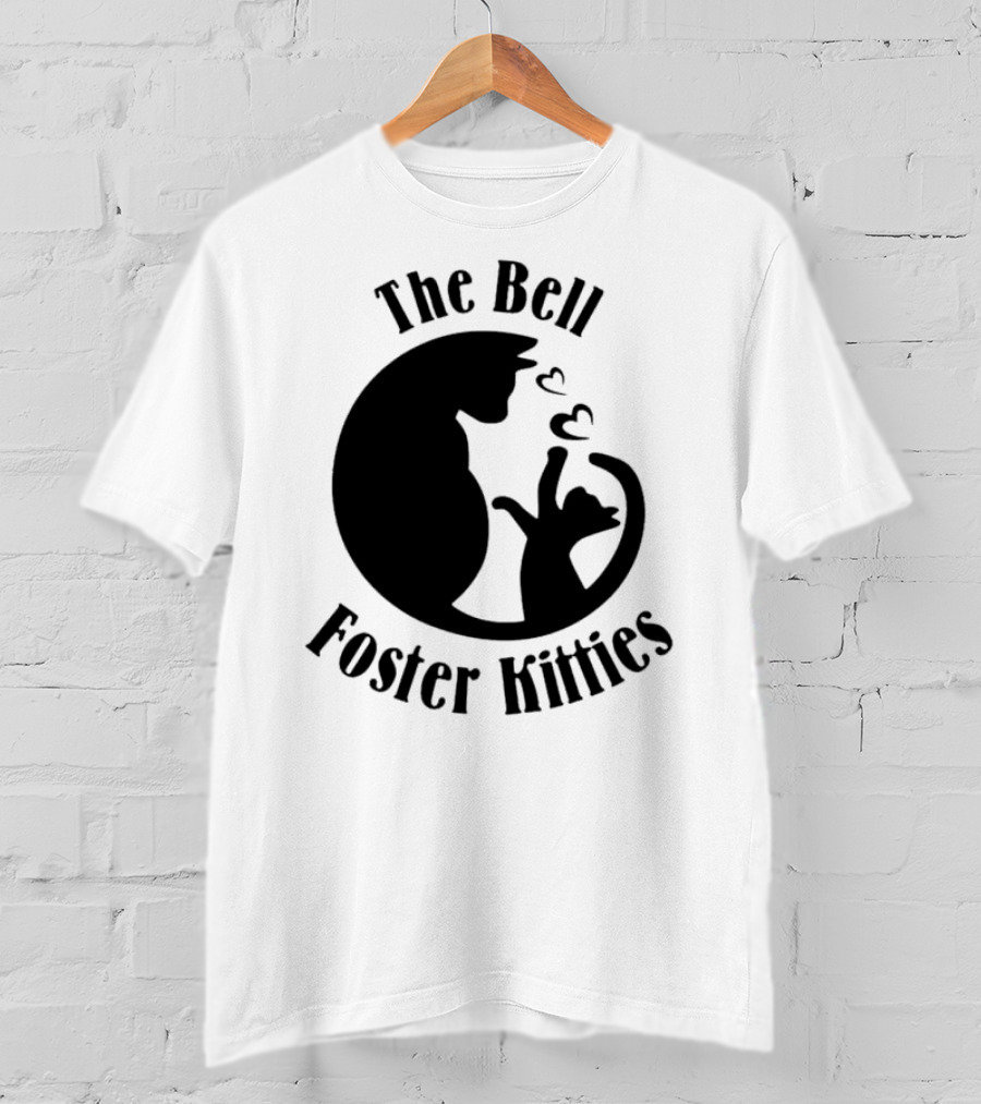 The Bell Foster Kitties Cat Silhouette With Hearts T-Shirt