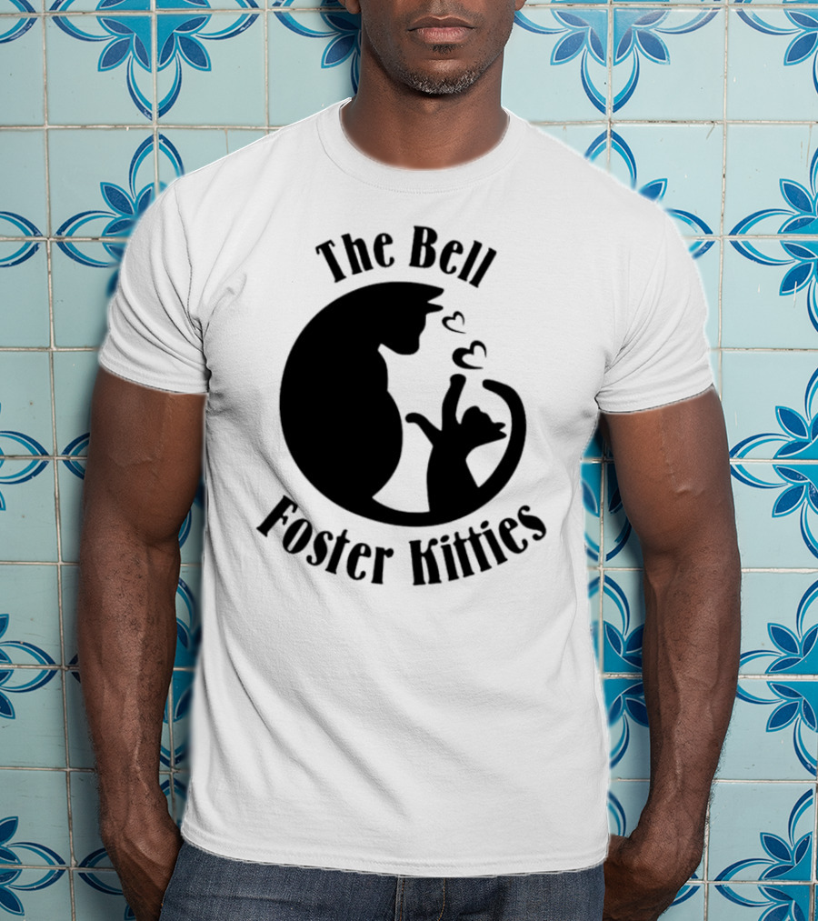 The Bell Foster Kitties Cat Silhouette With Hearts T-Shirt