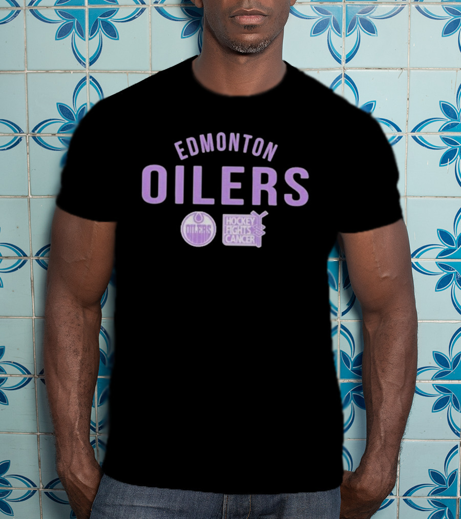 Edmonton Oilers Hockey Fights Cancer T-Shirt