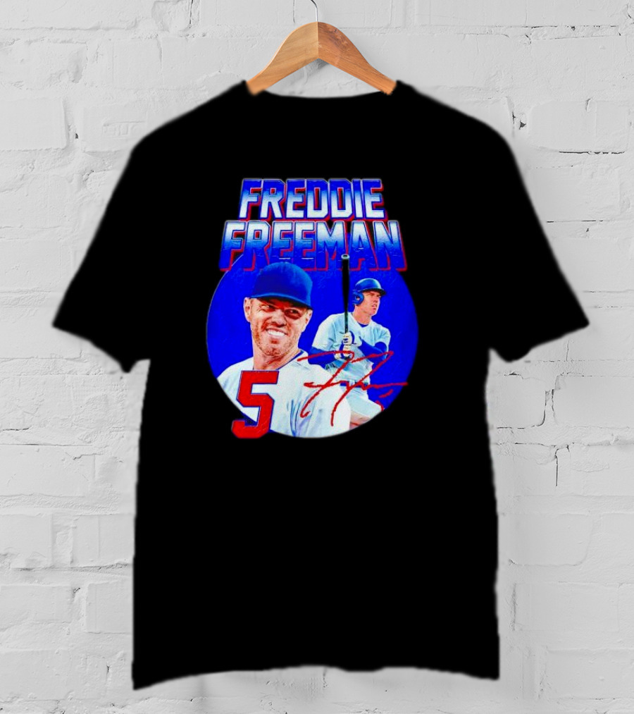 Freddie Freeman Los Angeles Dodgers 5 Signature Baseball T-Shirt