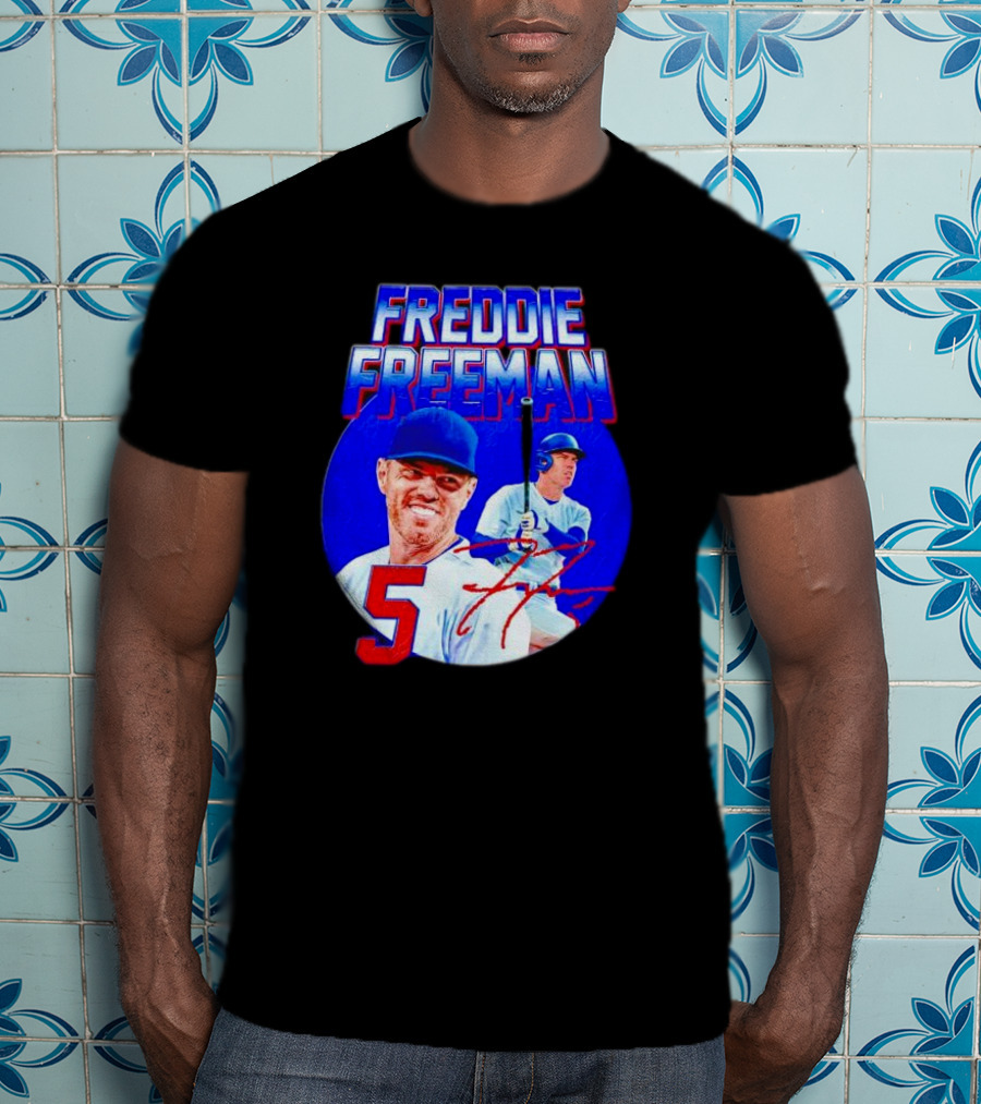 Freddie Freeman Los Angeles Dodgers 5 Signature Baseball T-Shirt