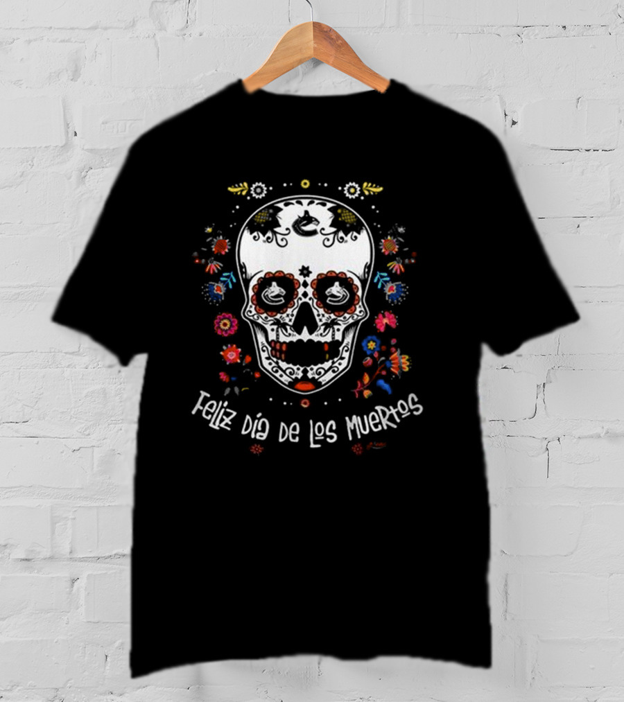 Vancouver Canucks Feliz Dia De Los Muertos T-Shirt