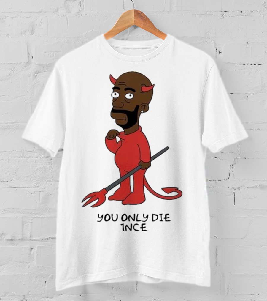 Freddie Gibbs Gibbsons You Only Die 1Nce Devil Cartoon Character T-Shirt