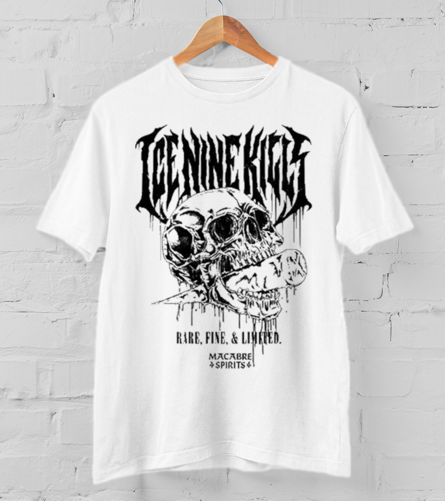 Ice Nine Kills Rare Fine Limited Macabre Spirits Skulls T-Shirt