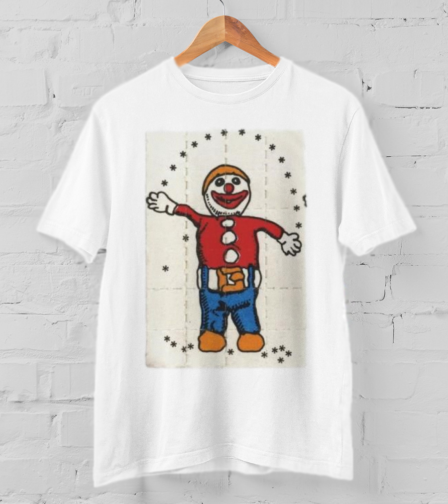 Psychedelic Acid Clown With Happy Expression Surrounded By Stars T-Shirt
