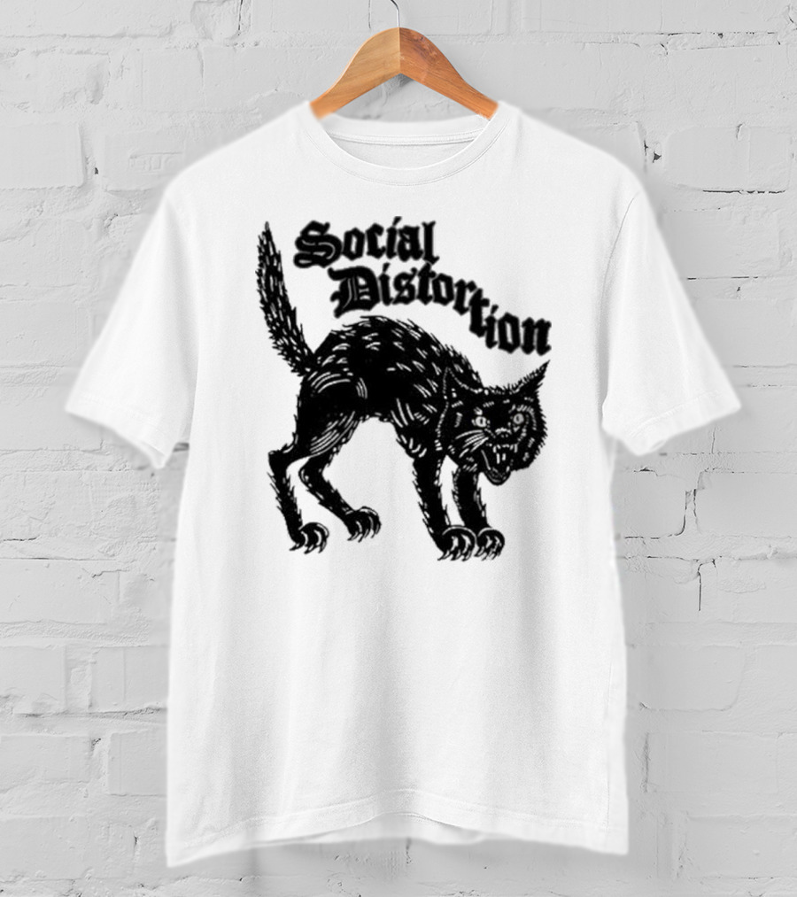 Social Distortion Black Kat Meow T-Shirt
