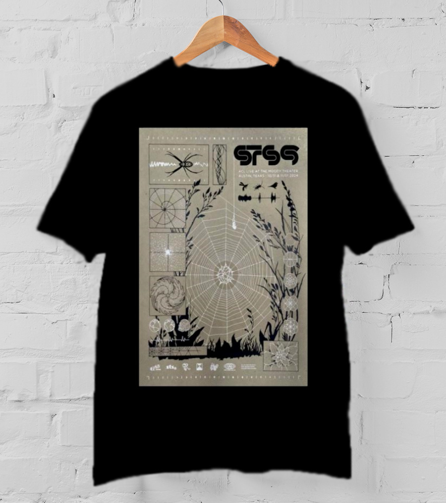 STS9 ACL Live At Moody Theater Austin Texas Spider Web Imagery October 31 November 1 T-Shirt
