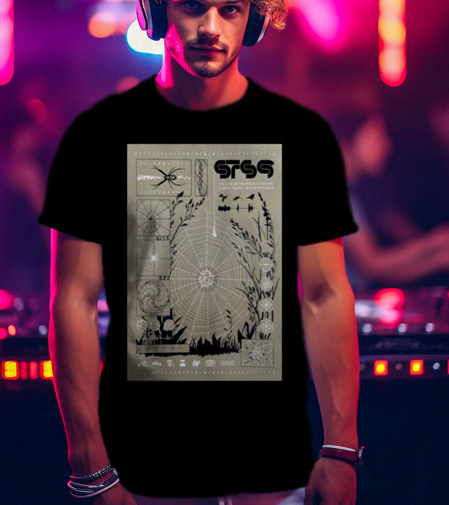 STS9 ACL Live At Moody Theater Austin Texas Spider Web Imagery October 31 November 1 T-Shirt
