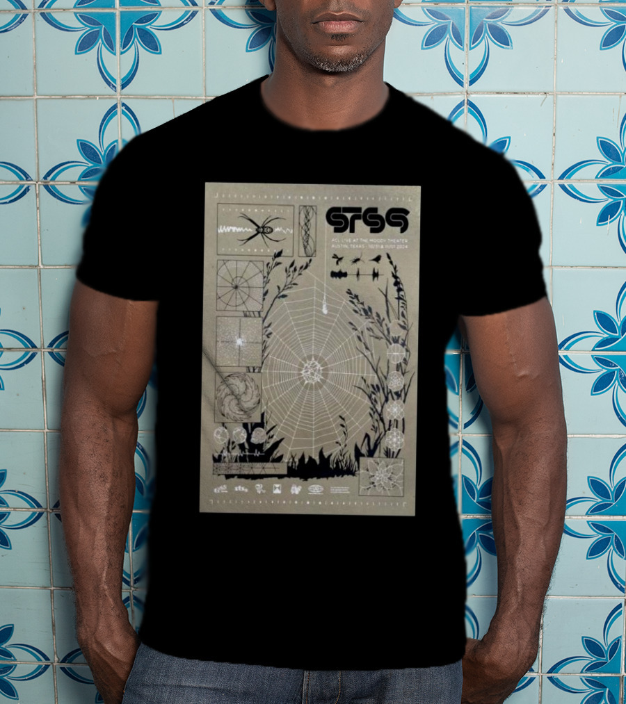STS9 ACL Live At Moody Theater Austin Texas Spider Web Imagery October 31 November 1 T-Shirt