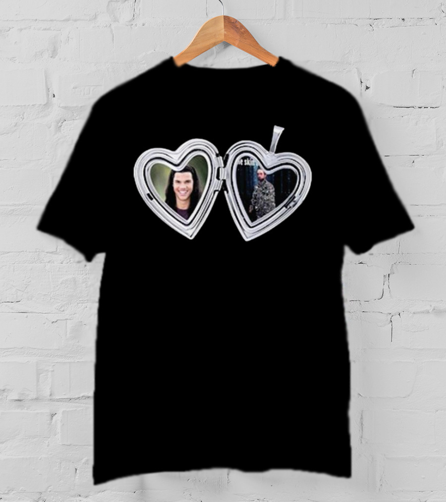 Taylor Lautner Cullen Heart Locket Twilight Charm T-Shirt