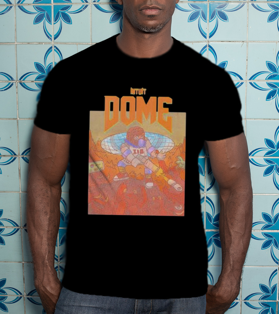 Intuit Dome Futuristic Mascot With Basketball Energy Disc T-Shirt