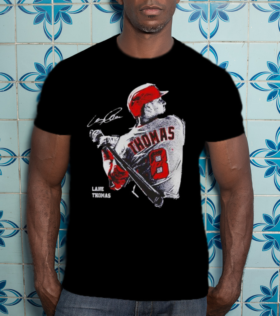 Lane Thomas Cleveland Guardians Baseball Jersey Signature Design 8 T-Shirt