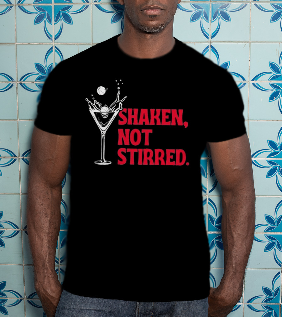 Rutgers Scarlet Knights Shaken Not Stirred Martini Basketball T-Shirt