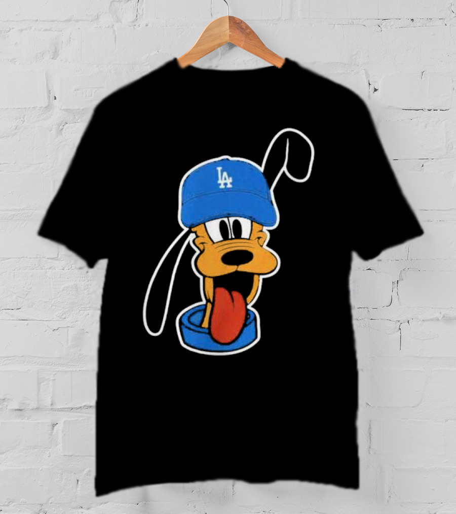 Pluto Los Angeles Dodgers Hat T-Shirt