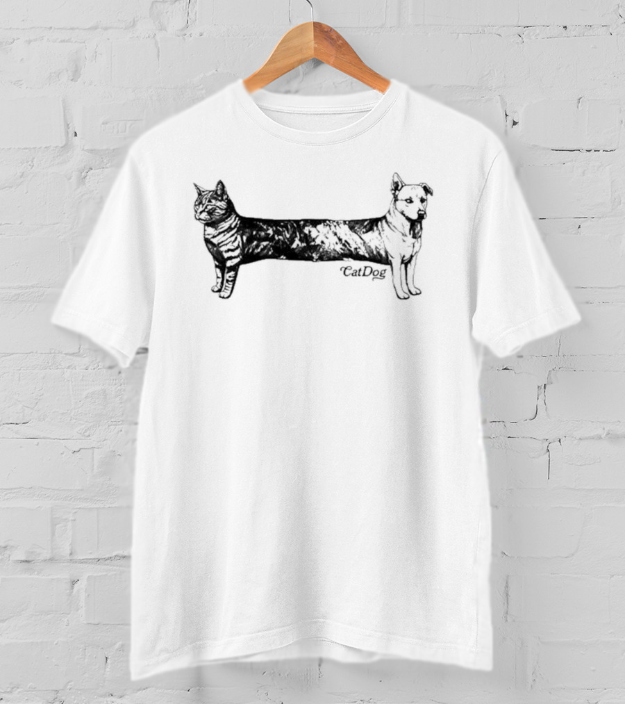 Cat Dog Hybrid Design Catdog T-Shirt