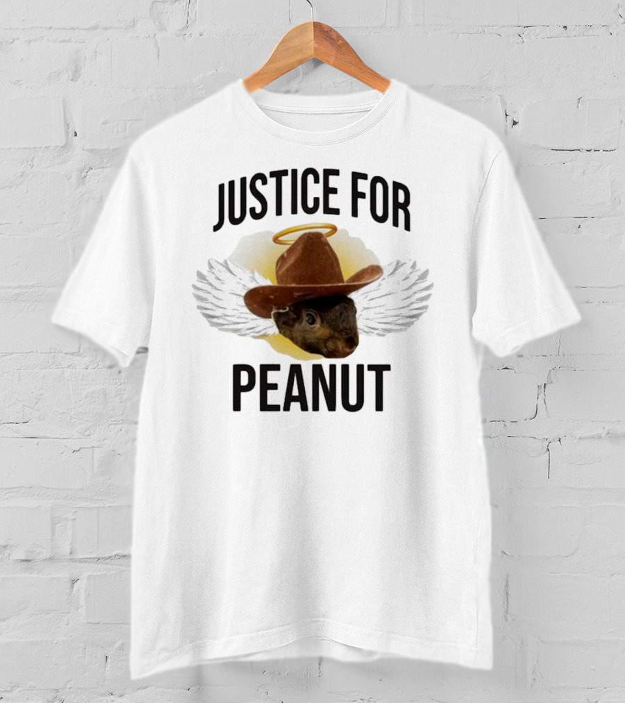 Justice For Peanut Angel Cowboy Wings T-Shirt