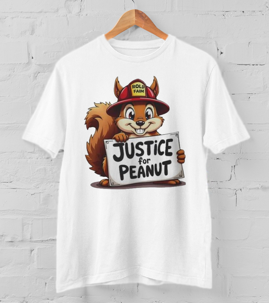 Justice For Peanut Rold FaIm Squirrel Lover T-Shirt