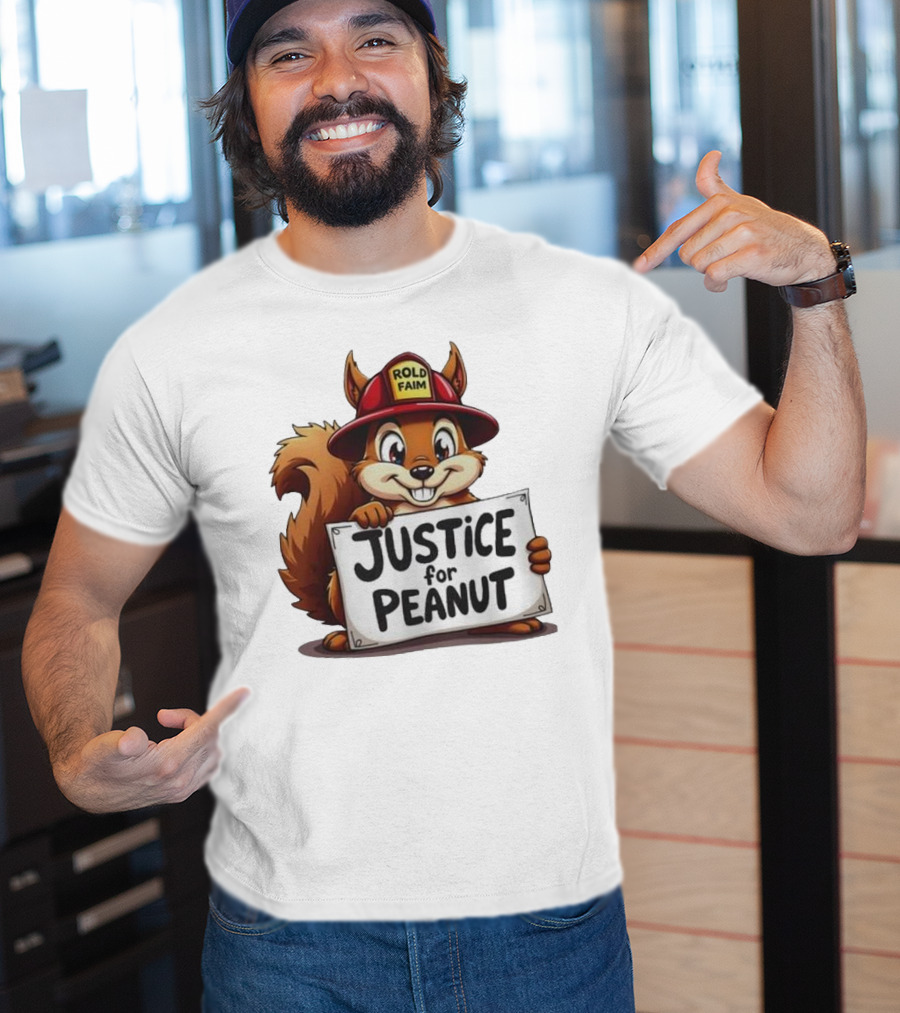 Justice For Peanut Rold FaIm Squirrel Lover T-Shirt