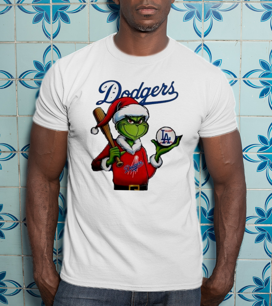 Dodgers MLB Los Angeles The Grinch Grinchmas Christmas T-Shirt