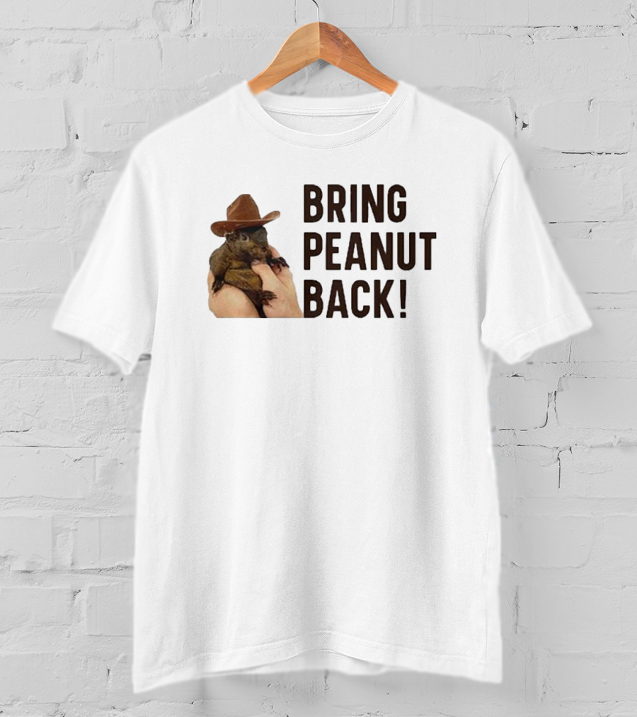 Bring Peanut The Squirrel Back Cowboy Hat Image T-Shirt
