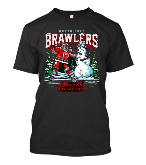 North Pole Brawlers Violent Gentlemen ESTD MMXI Christmas T-Shirt
