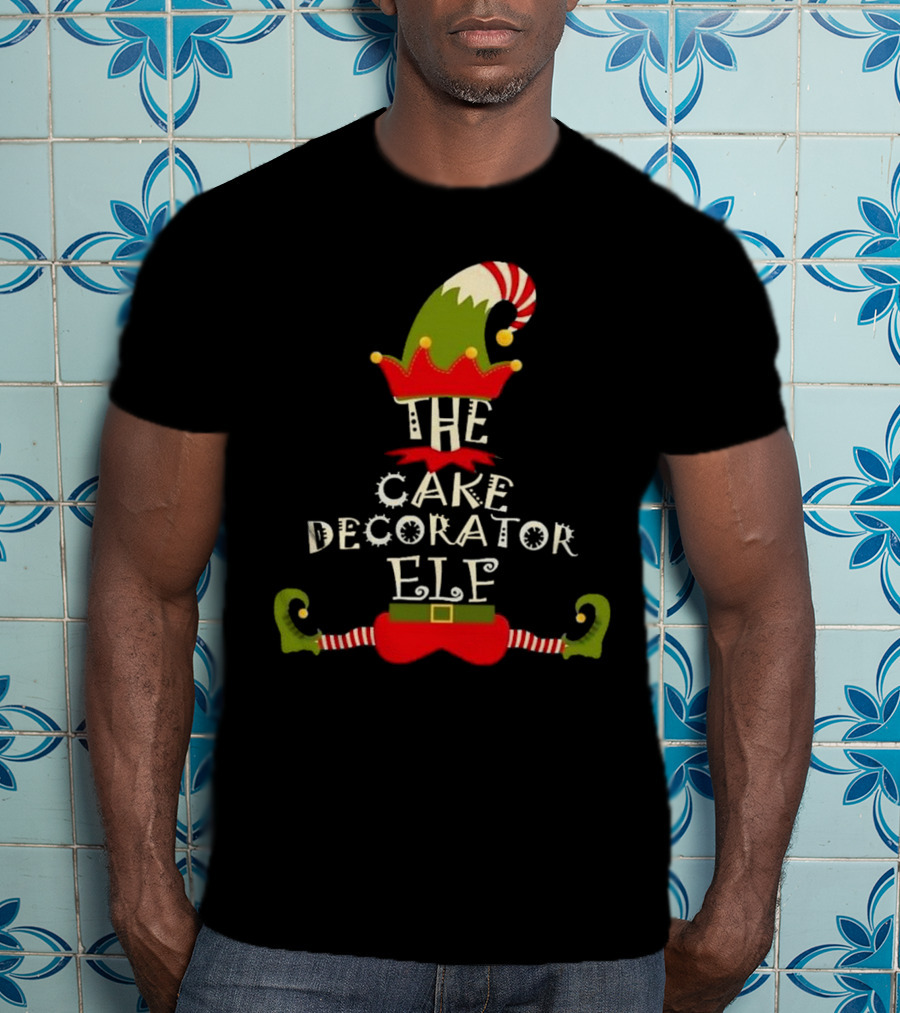 The Cake Decorator Elf Christmas Holiday T-Shirt