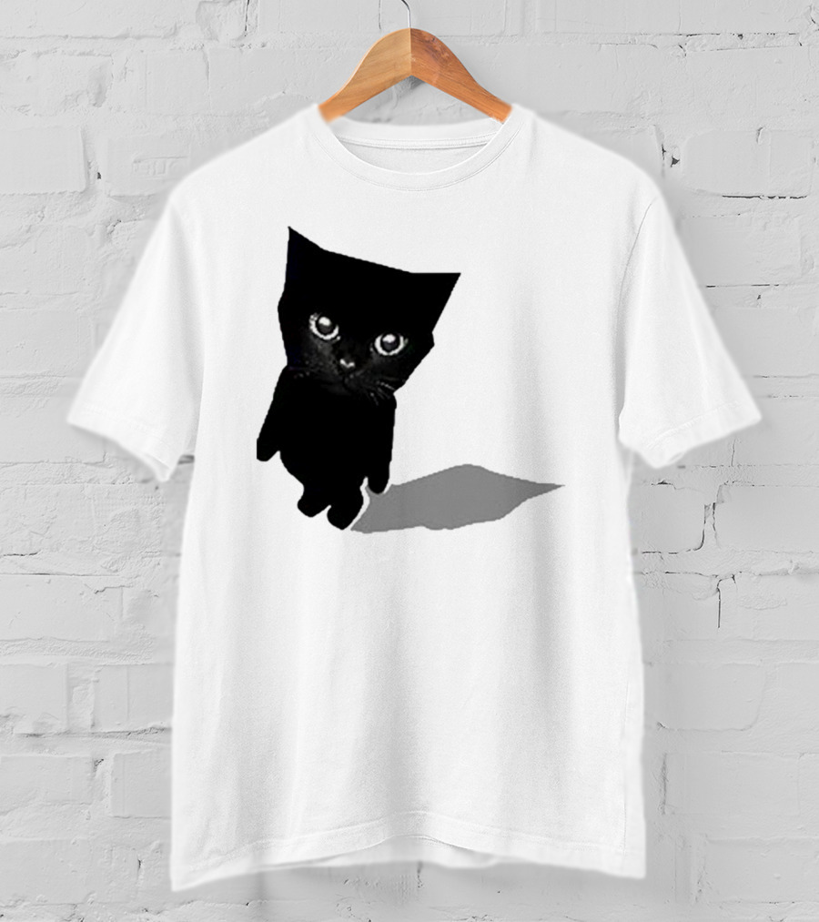 Cat Sluj Art Bro Shadow Black Kitty Image T-Shirt