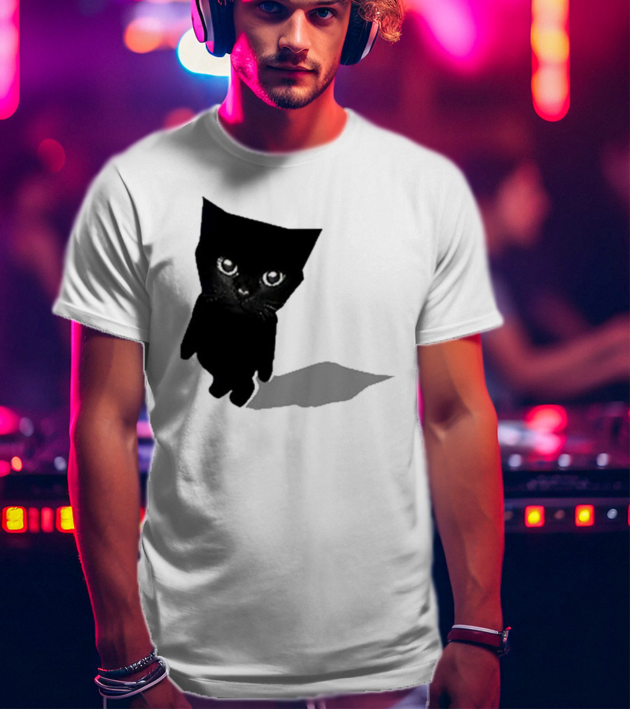 Cat Sluj Art Bro Shadow Black Kitty Image T-Shirt