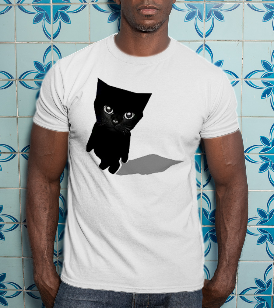 Cat Sluj Art Bro Shadow Black Kitty Image T-Shirt
