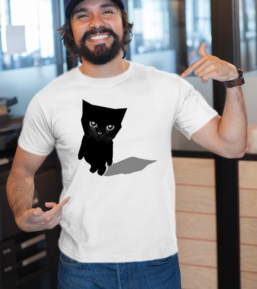 Cat Sluj Art Bro Shadow Black Kitty Image T-Shirt