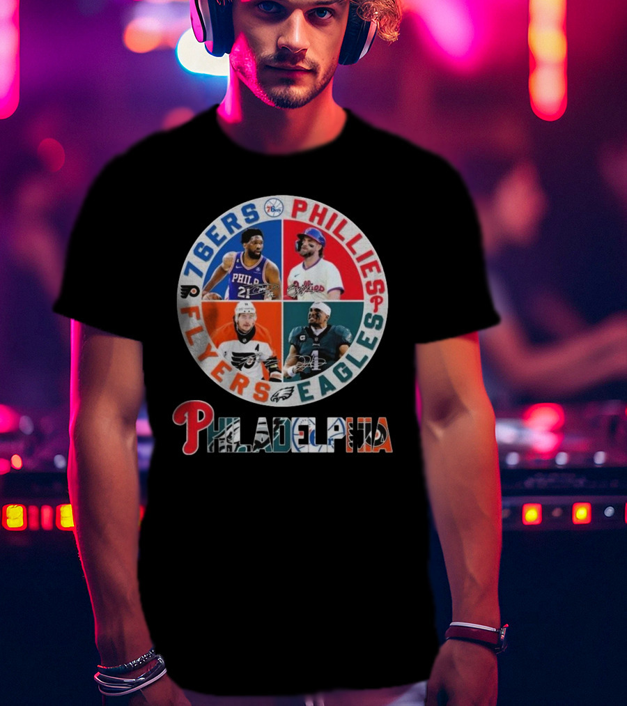 Philadelphia 76ers Phillies Eagles Flyers T-Shirt