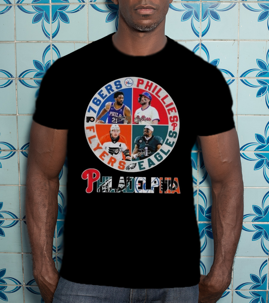 Philadelphia 76ers Phillies Eagles Flyers T-Shirt