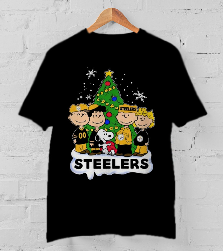 Snoopy And Friends Steelers Christmas T-Shirt