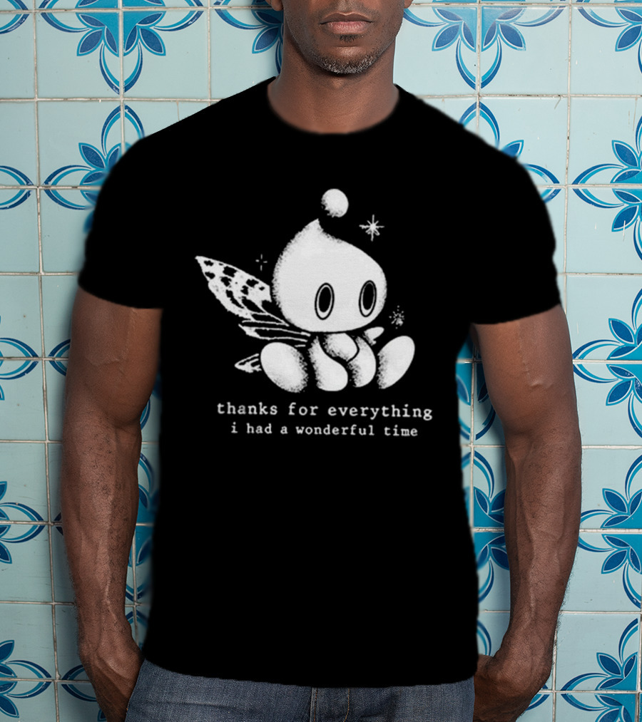 Thanks For Everything I Had A Wonderful Time Chao Fairy Character With Sparkles T-Shirt