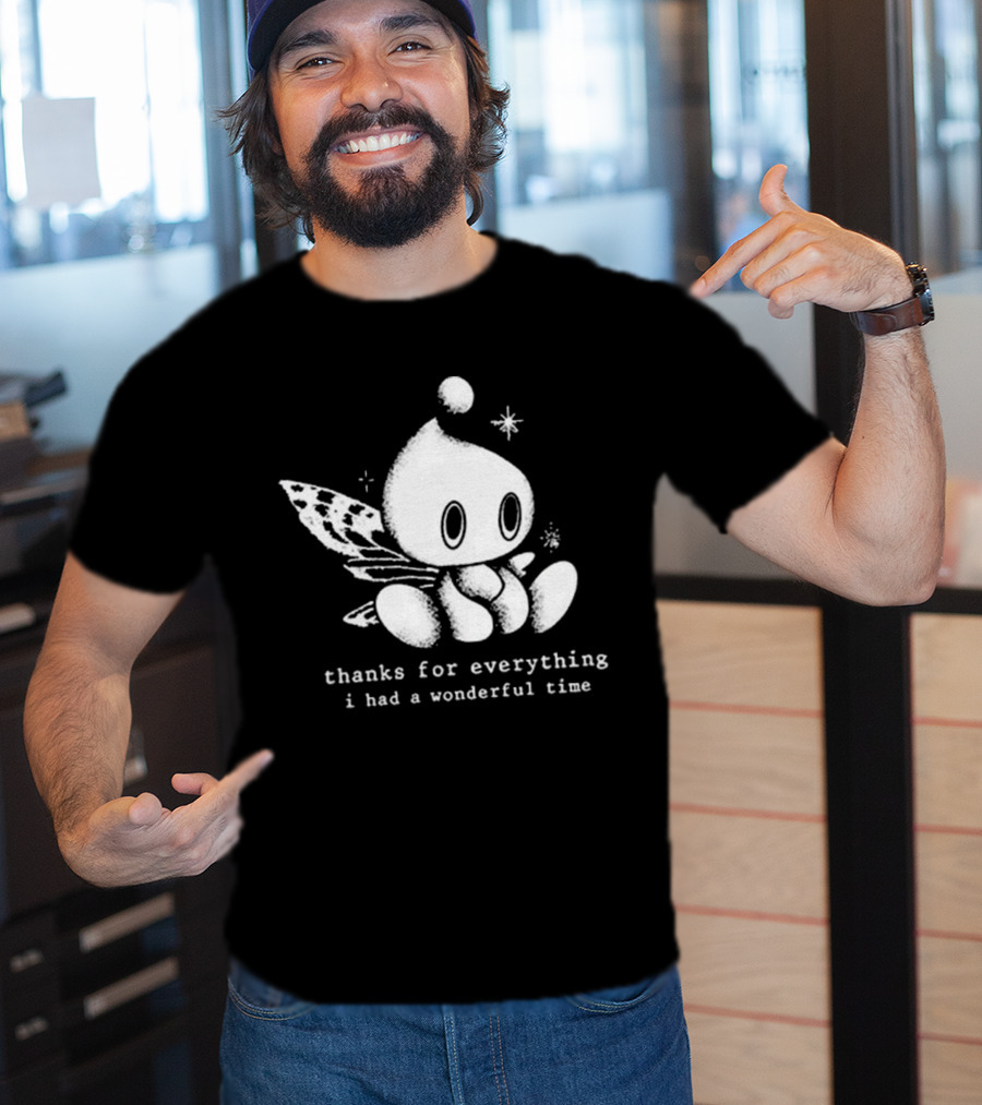 Thanks For Everything I Had A Wonderful Time Chao Fairy Character With Sparkles T-Shirt