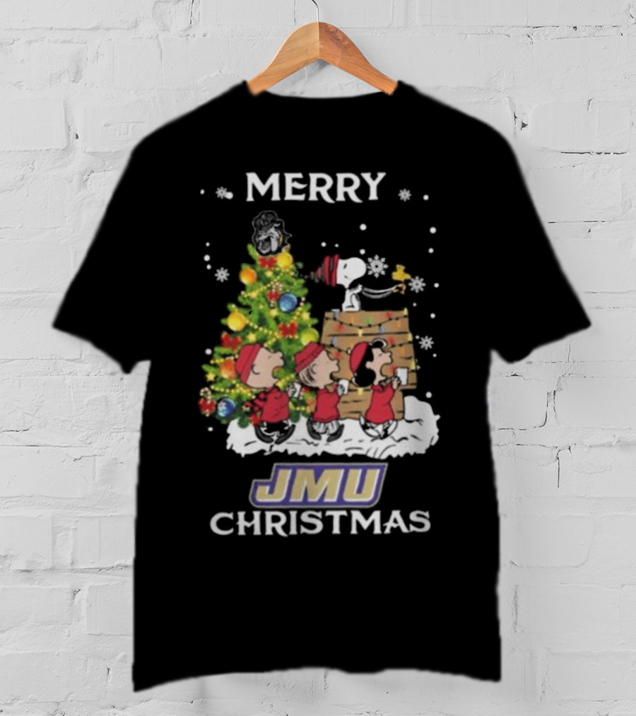 Merry JMU Christmas Snoopy And Friends T-Shirt