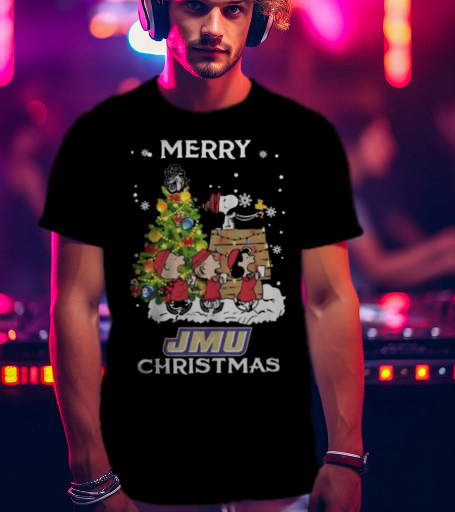 Merry JMU Christmas Snoopy And Friends T-Shirt