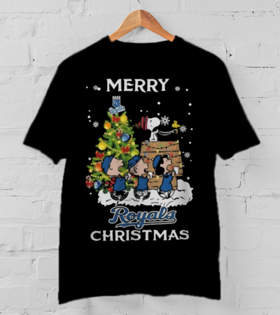 Merry Christmas Kansas City Royals Snoopy And Friends T-Shirt