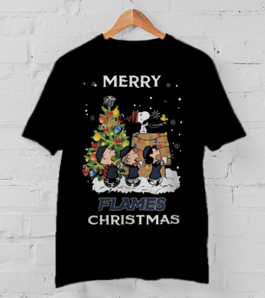 Merry Flames Christmas Snoopy And Friends Liberty T-Shirt