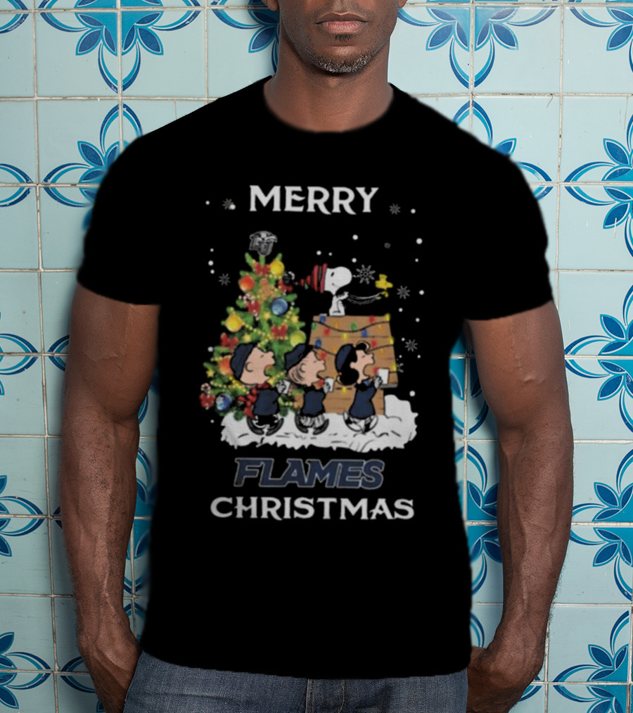 Merry Flames Christmas Snoopy And Friends Liberty T-Shirt