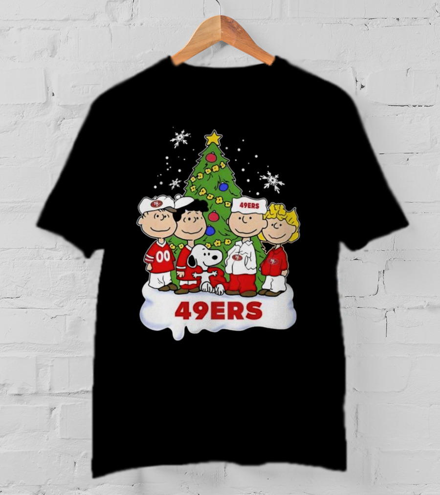 San Francisco 49Ers Snoopy And Friends Christmas T-Shirt