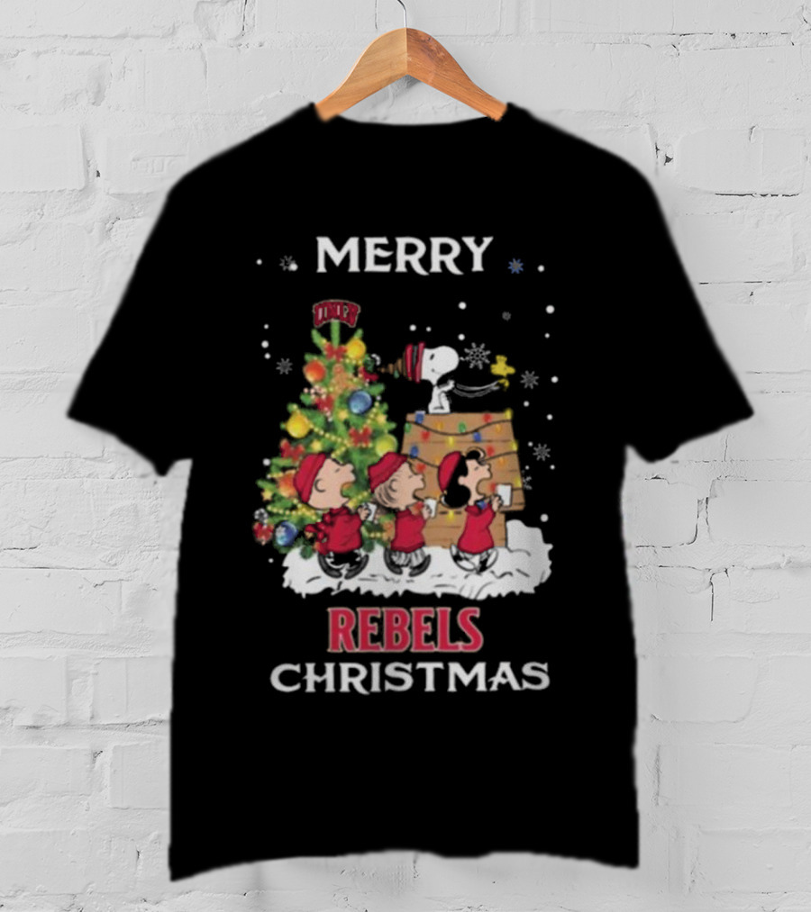 Merry Christmas UNLV Rebels X Snoopy And Friends T-Shirt