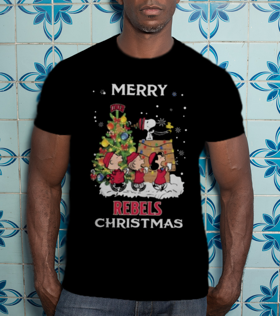 Merry Christmas UNLV Rebels X Snoopy And Friends T-Shirt